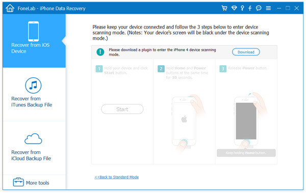 Choose iPhone DFU Mode before iPhone Backup