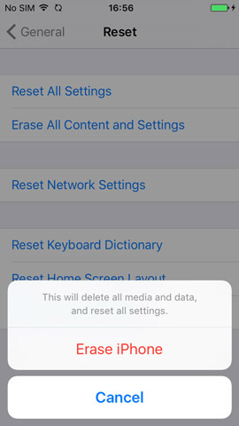 Reset iPhone