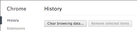 Clear browsing data