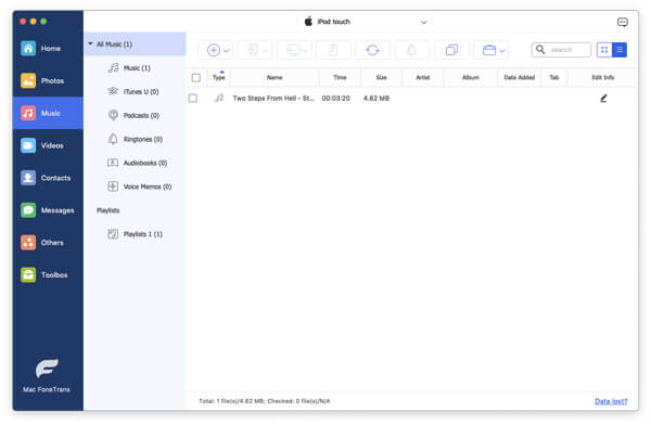 Mac FoneTrans iPod Music