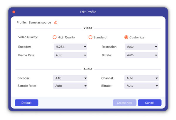 Profile Settings