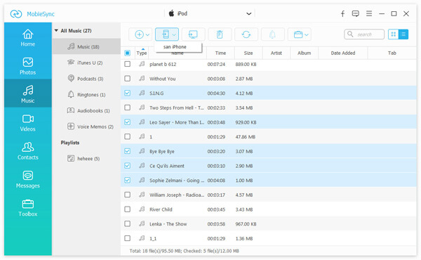 Export iPod Music to iPhone