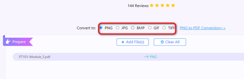 Select Output Format