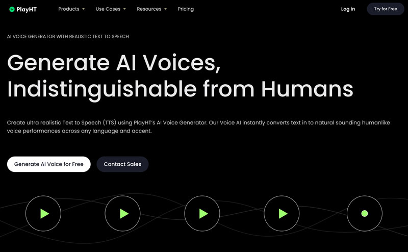 PlayHT AI Voice Generator