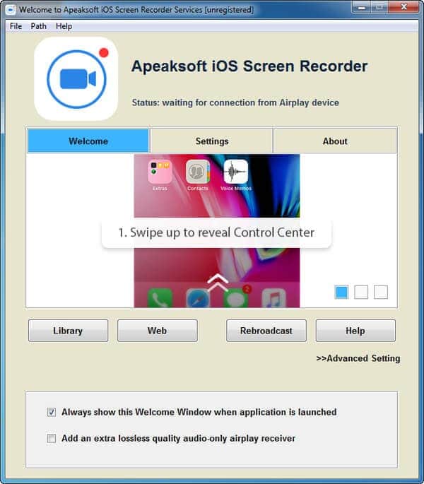 Ios screen recorder interface