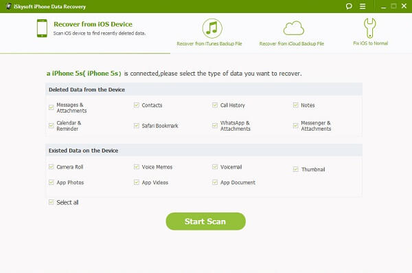 iSkysoft iPhone Data Recovery