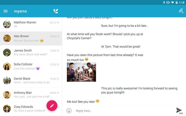 Best SMS App for Android - MySMS