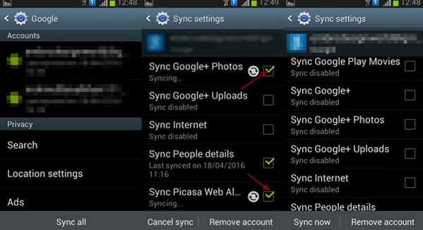 Sync Settings