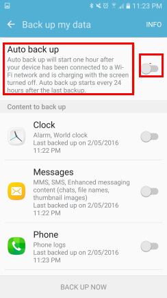 Turn On Auto Backup