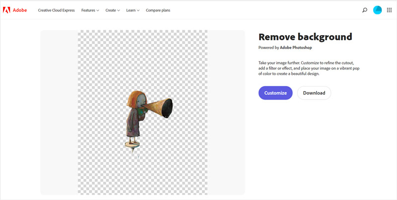Adobe Creative Cloud Express Remove Background