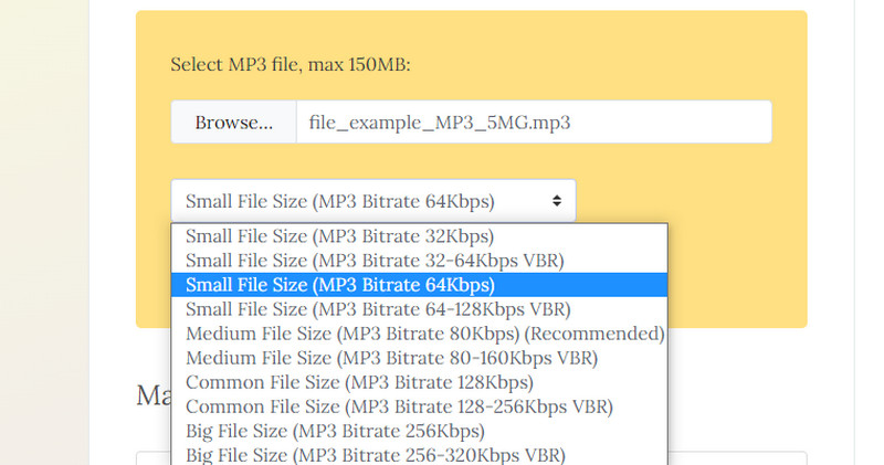 MP3Smaller Interface