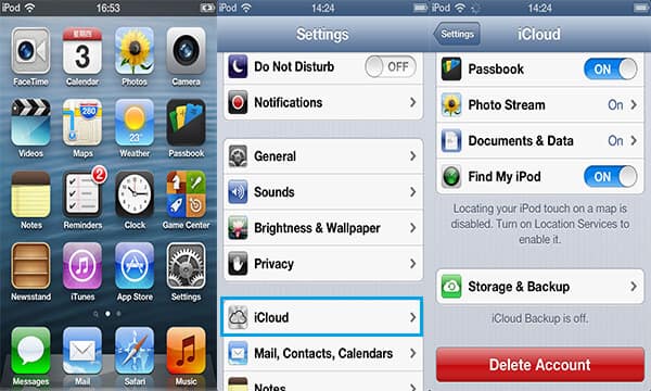 iCloud Settings