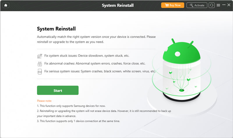 Droidkit Sistem Reinstall Feature