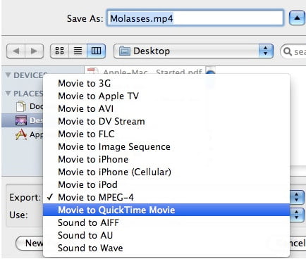 Select Output Format