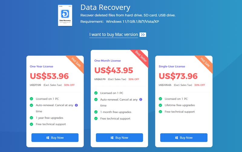 Fonepaw Data Recovery Pricing