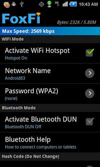 FoxFi Hotspot App