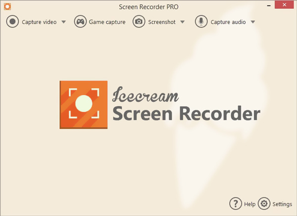 Icecream Screen Recorder interface