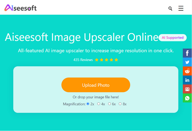 Aiseesoft Image Upscaler Online