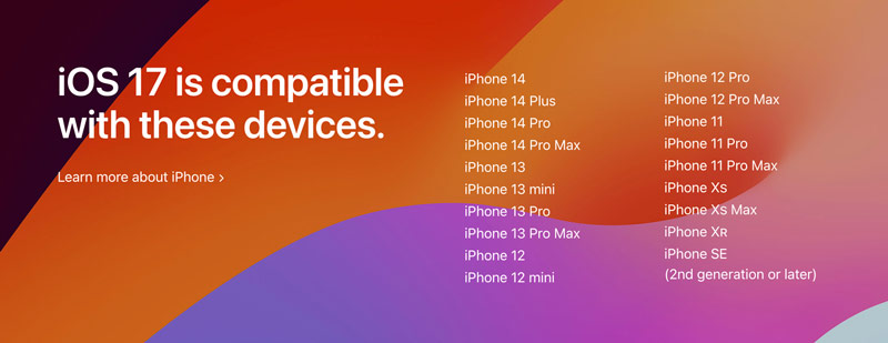 iOS 18 Compatible iPhones