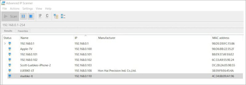 AdvancedIPScanner Dash