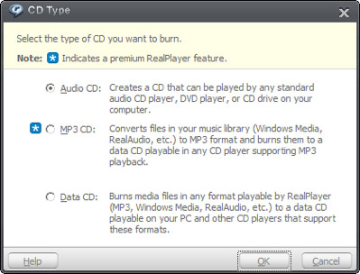 Choose the CD Type