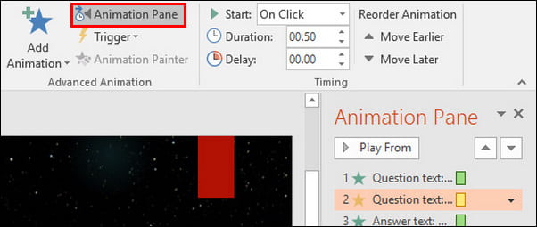 Animation Pane