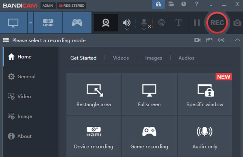 Bandicam Interface