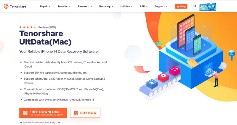 Tenorshare UltData iPhone Data Recovery
