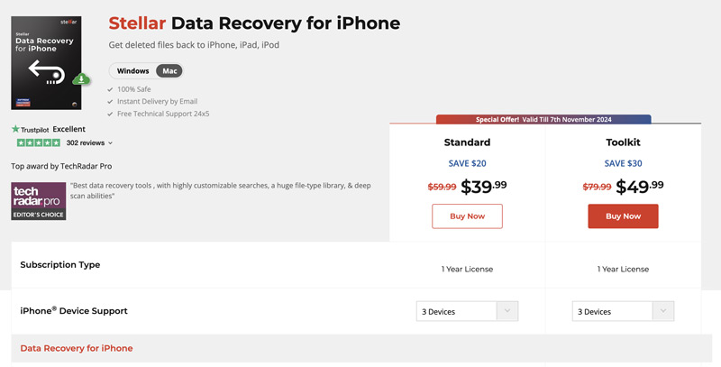 Purchase Stellar Data Recovery For Iphone