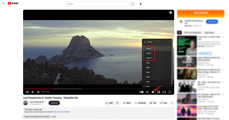 Enhance Youtube Video Quality Choose Resolution