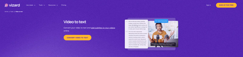 Vizard Video Transcriber to Text AI