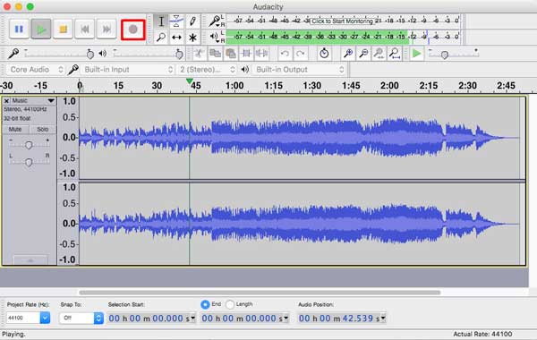 Record audio with Audacity