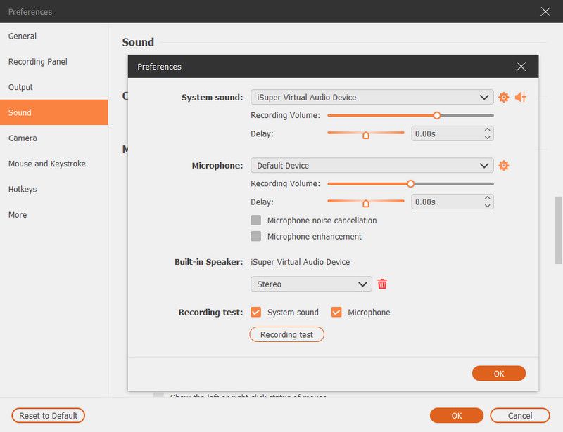 Sound Audio Setting