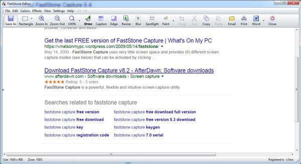 Take a Screenshot with FastStone Capture