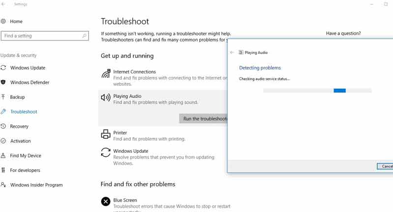 Audio Troubleshooter