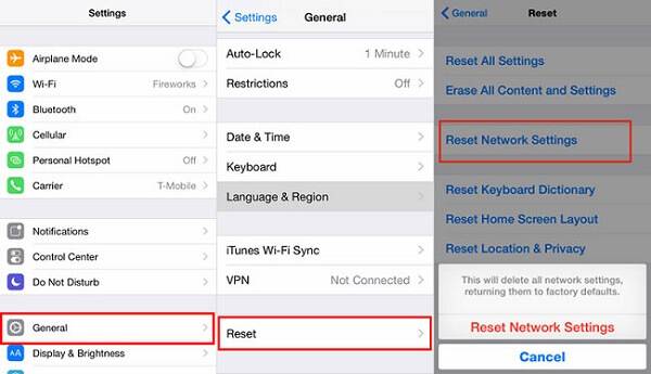 Reset Network iPhone