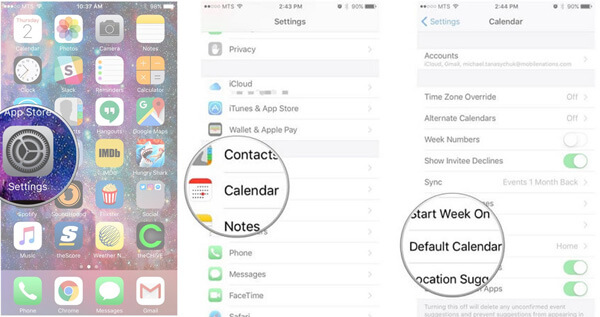 Default iCloud Calendar