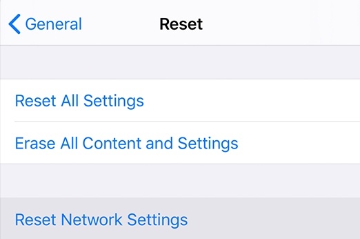 Reset Network Settings