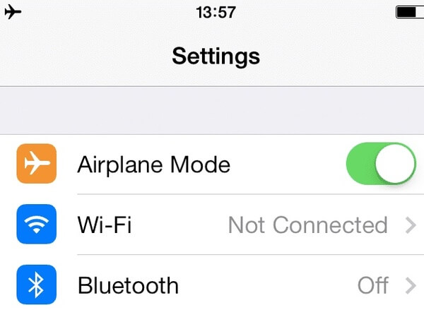 Turn Off Airplane Mode