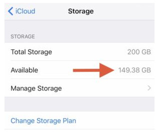 Check iCloud Storage