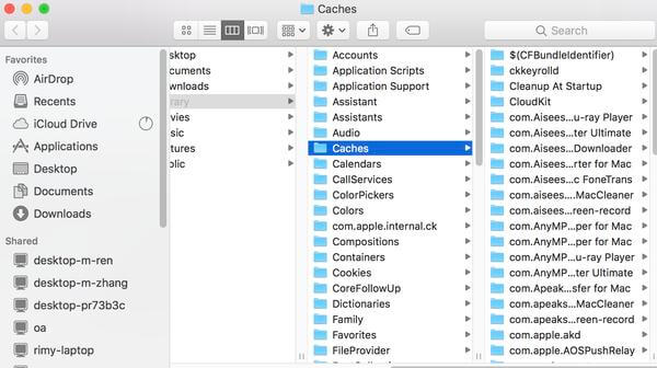 Caches in Mac