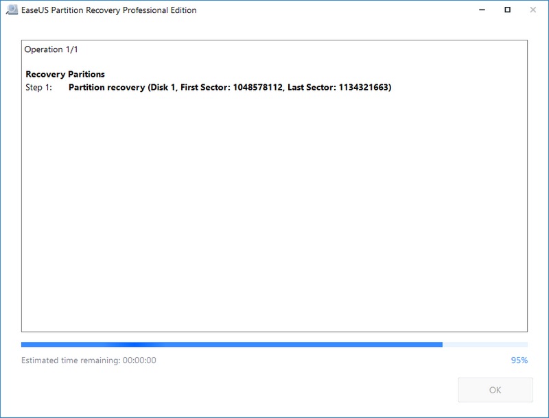 Easeus Proceed Partition Recovery