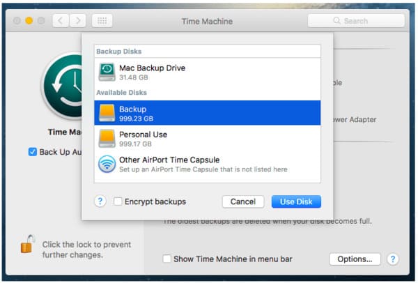 Use Time Machine Backup