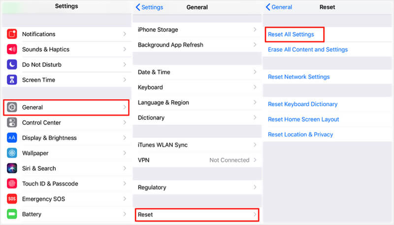 Reset All Settings on iPhone