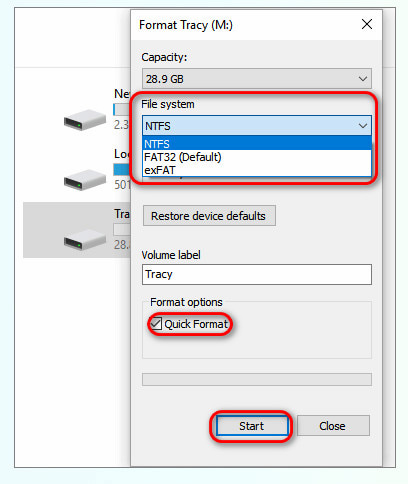 Format System Start