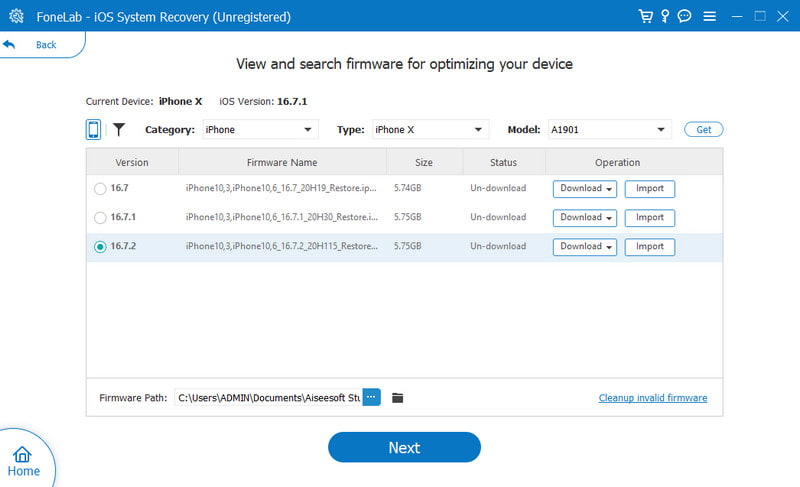 Device Information Download Details