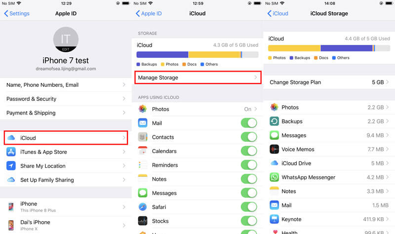 Manage iCloud Storage