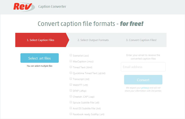 REV Caption Converter