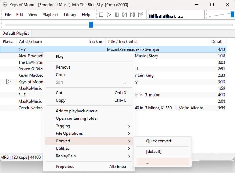 Foobar2000 Upload File Convert