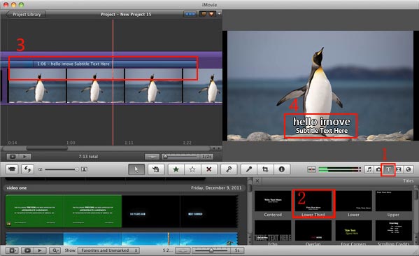 Add Subtitles in iMovie 11/9/8